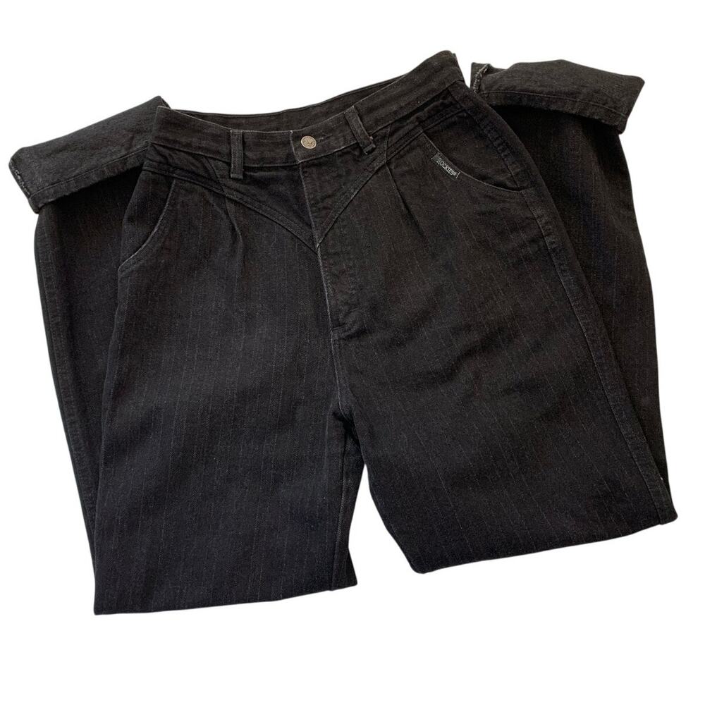 Rockies Vintage High Waisted Jeans in Black Stripe